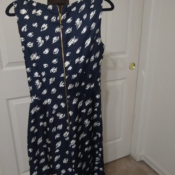 100% Silk Kate Spade Blaine Polka Dot A-line Dress - Picture 2 of 5